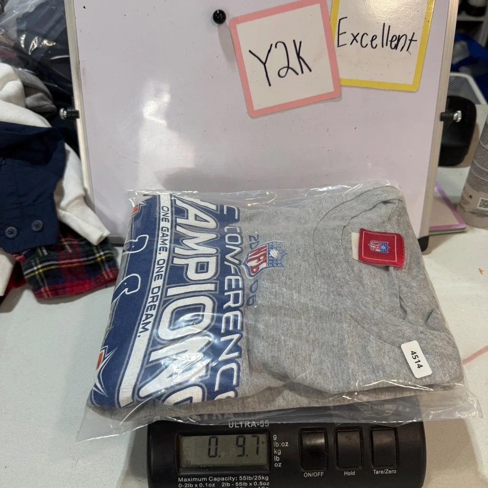 Vintage Y2K NFL Long Sleeve Shirt Mens L Gray Colts 2006 AFC Champions Tee
